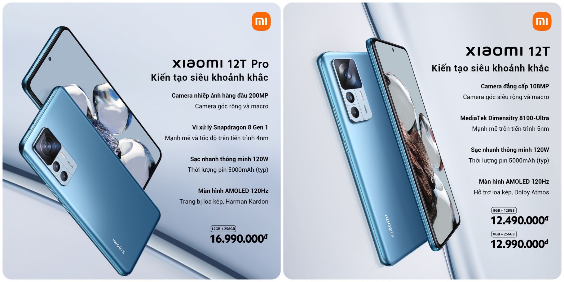 Flagship Xiaomi 12T / 12T Pro lên kệ, giá từ 12,5 triệu Flagship Xiaomi 12T / 12T Pro lên kệ, giá từ 12,5 triệu