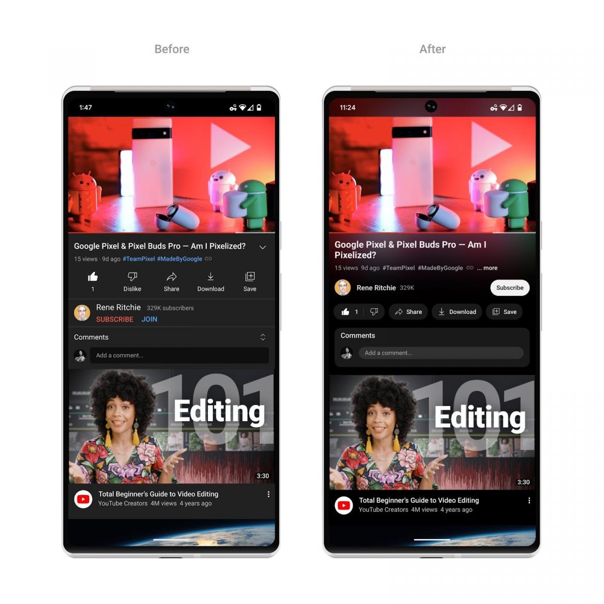 YouTube vừa đổi giao diện mới YouTube vừa đổi giao diện mới