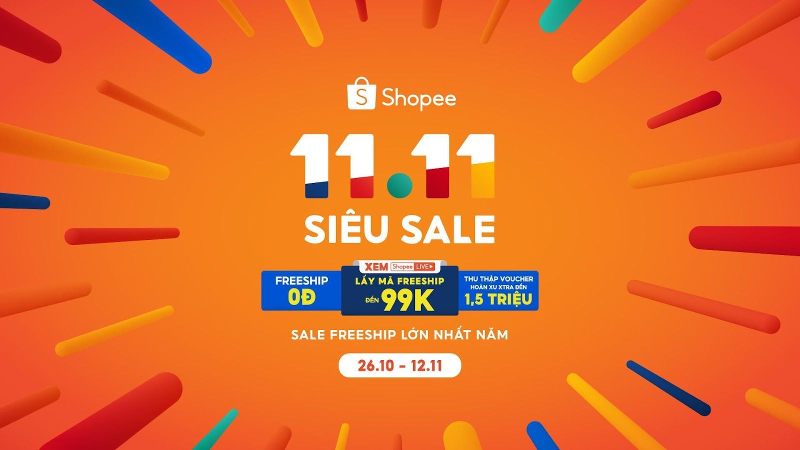 Shopee khởi động 11.11 Siêu Sale, gia tăng trải nghiệm mua sắm và giải trí với nhiều ưu đãi thiết thực Shopee khởi động 11.11 Siêu Sale, gia tăng trải nghiệm mua sắm và giải trí với nhiều ưu đãi thiết thực