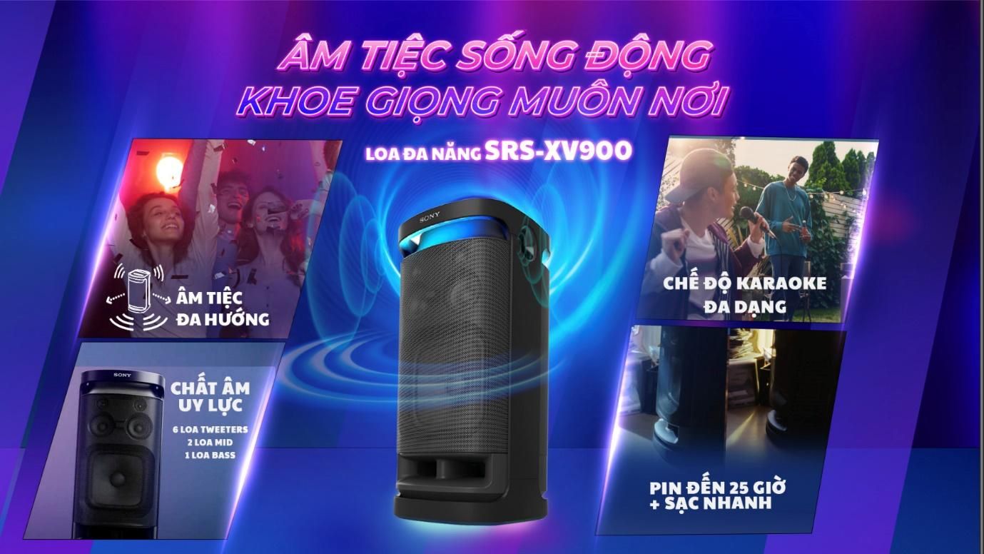 Sony SRS-XV900, loa đa năng uy lực nhất X-Series Sony SRS-XV900, loa đa năng uy lực nhất X-Series