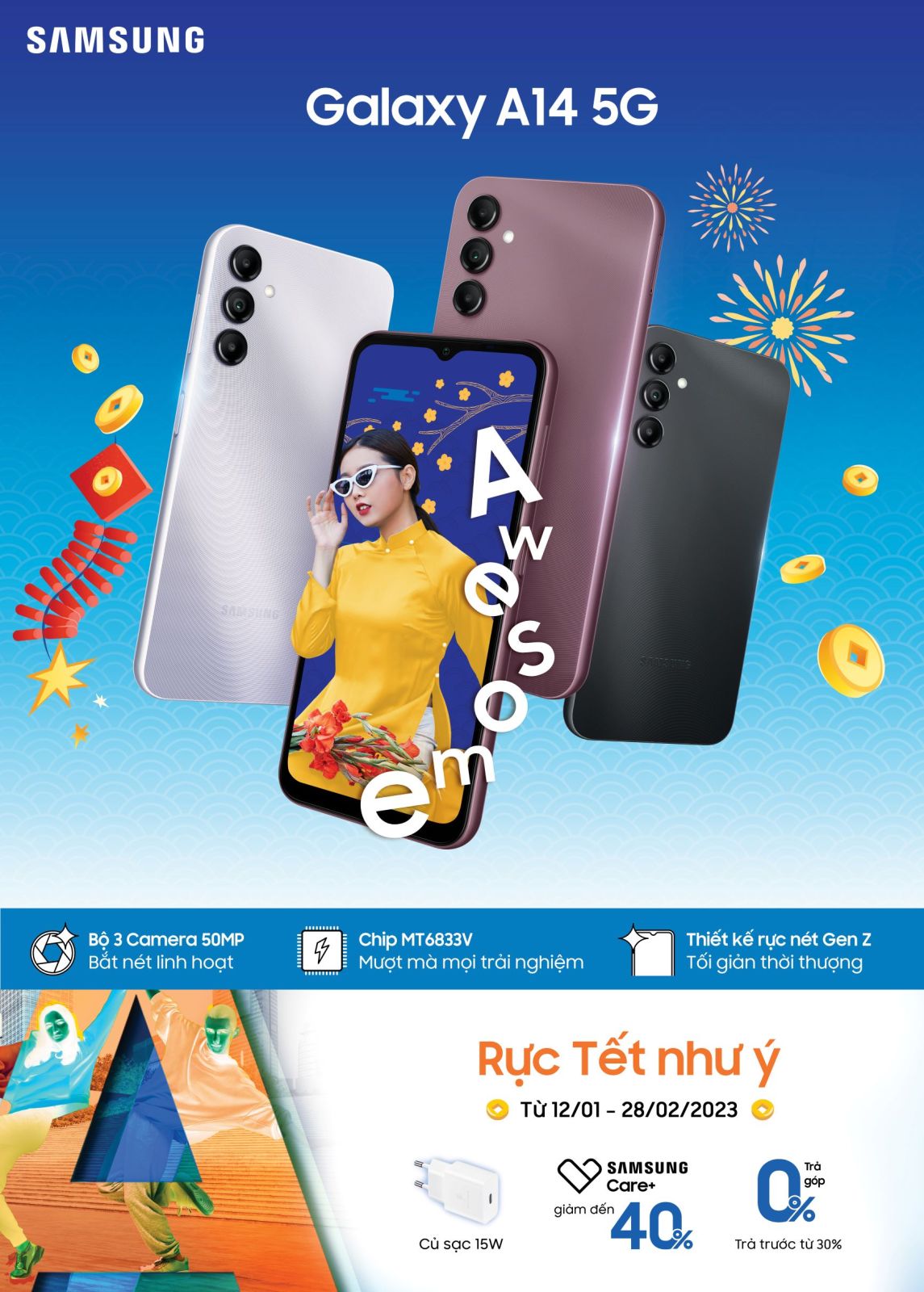 Ra mắt Samsung Galaxy A14 5G: Quay chụp đột phá, hiệu năng mượt mà Ra mắt Samsung Galaxy A14 5G: Quay chụp đột phá, hiệu năng mượt mà