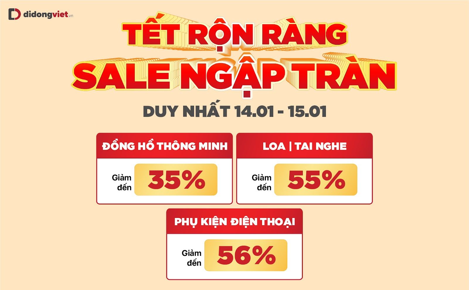 Hàng loạt điện thoại giảm hơn 12 triệu đồng, phụ kiện công nghệ giảm nửa giá dịp cận Tết Hàng loạt điện thoại giảm hơn 12 triệu đồng, phụ kiện công nghệ giảm nửa giá dịp cận Tết