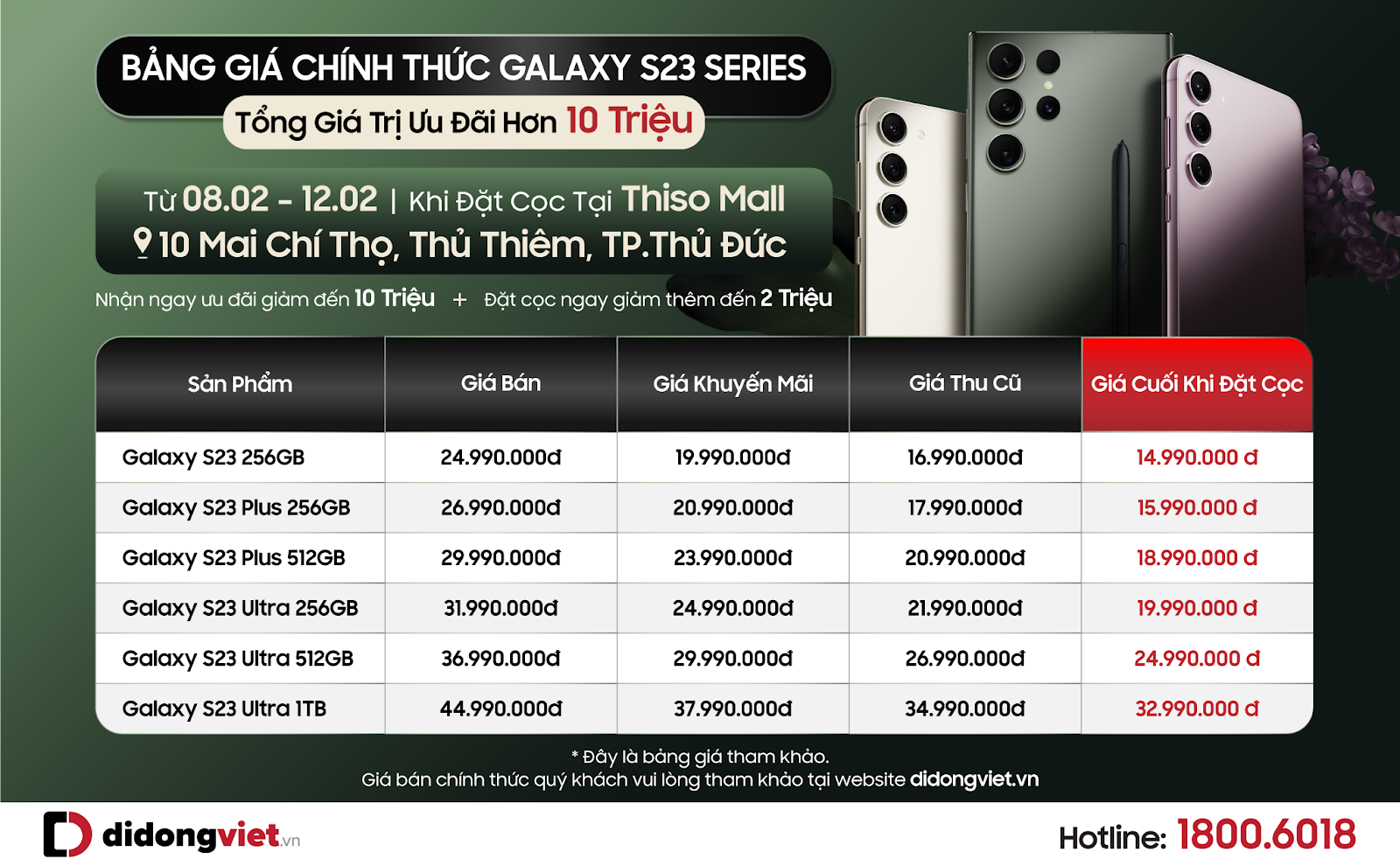 Lên đời Galaxy S23 series chỉ từ 3,5 triệu đồng, lượng quan tâm tăng cao sau gần 1 tuần ra mắt Lên đời Galaxy S23 series chỉ từ 3,5 triệu đồng, lượng quan tâm tăng cao sau gần 1 tuần ra mắt