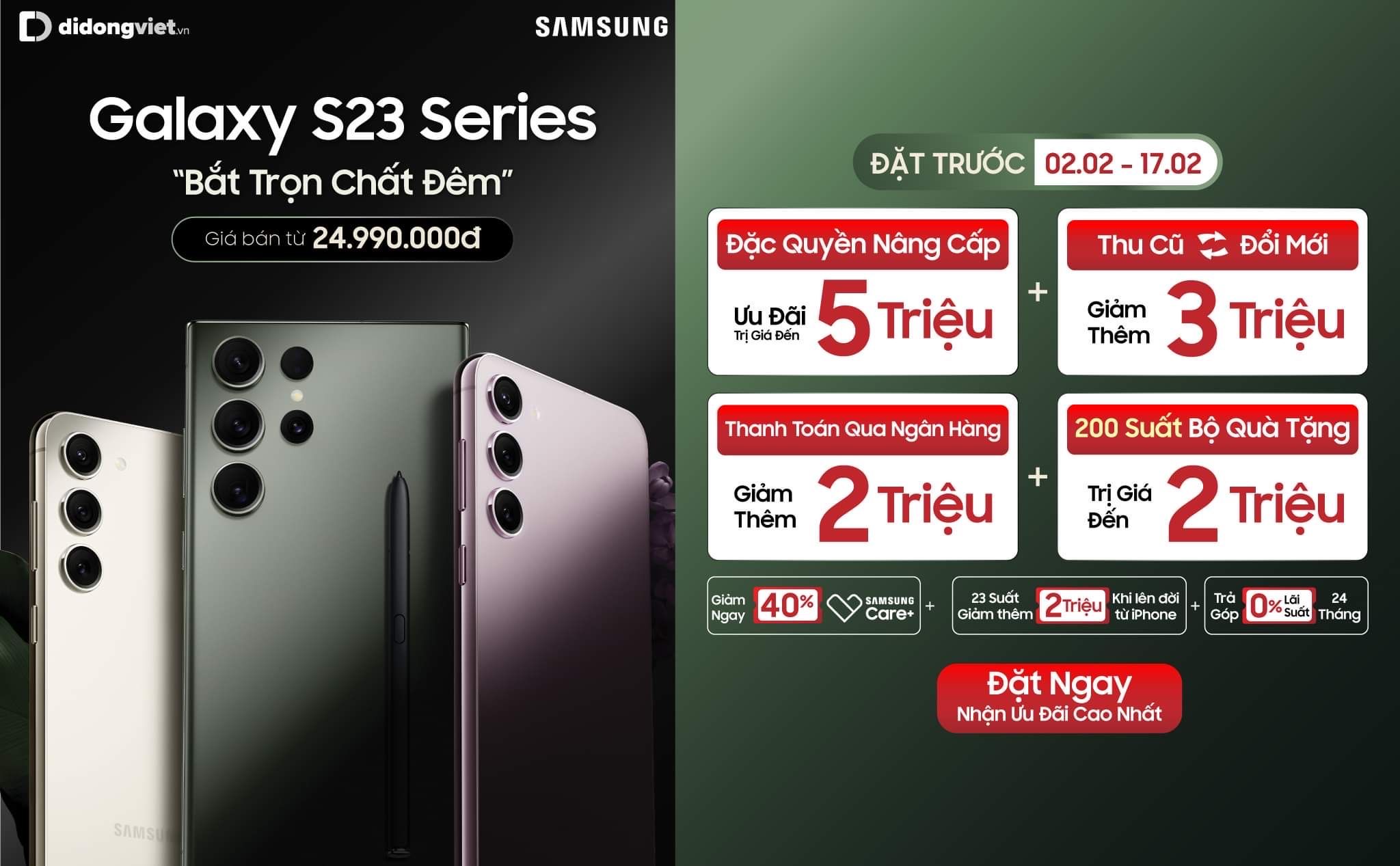 Lên đời Galaxy S23 series chỉ từ 3,5 triệu đồng, lượng quan tâm tăng cao sau gần 1 tuần ra mắt Lên đời Galaxy S23 series chỉ từ 3,5 triệu đồng, lượng quan tâm tăng cao sau gần 1 tuần ra mắt