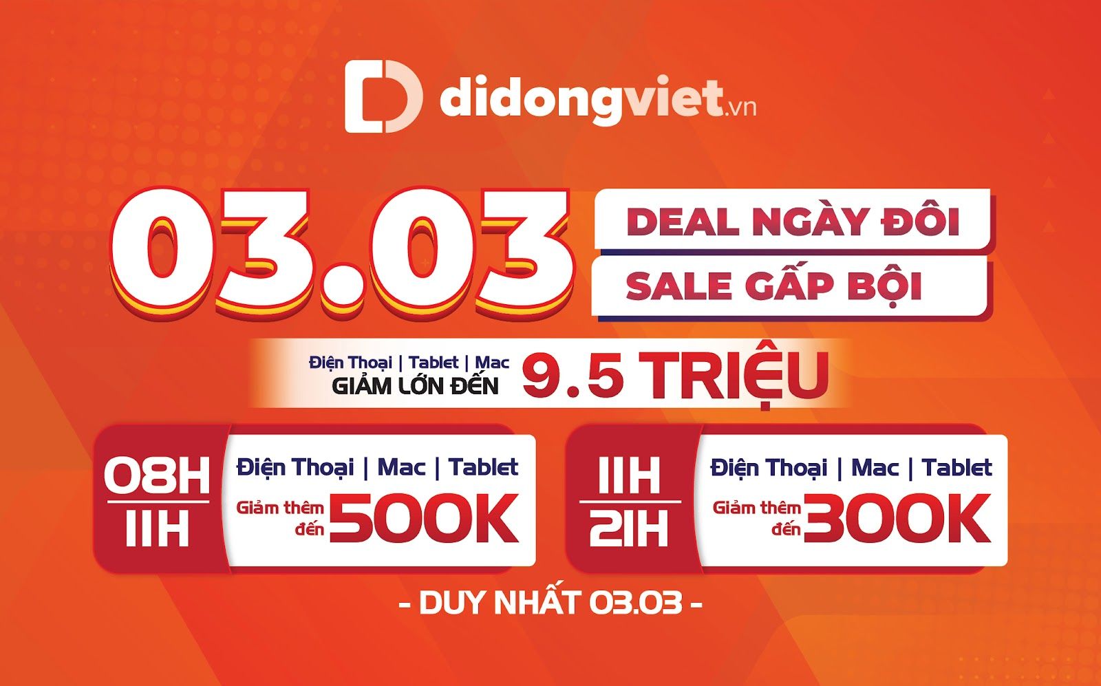 Hàng loạt điện thoại giảm đến 10 triệu đồng, phụ kiện công nghệ giảm đến 78% dịp ngày đôi 3/3 Hàng loạt điện thoại giảm đến 10 triệu đồng, phụ kiện công nghệ giảm đến 78% dịp ngày đôi 3/3