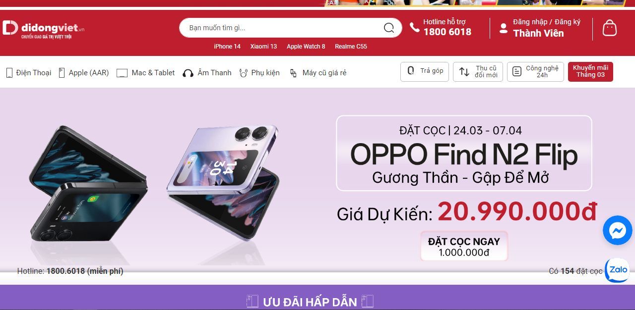 OPPO Find N2 Flip chưa ra mắt tại Việt Nam đã nhận được sự quan tâm lớn từ người dùng công nghệ OPPO Find N2 Flip chưa ra mắt tại Việt Nam đã nhận được sự quan tâm lớn từ người dùng công nghệ