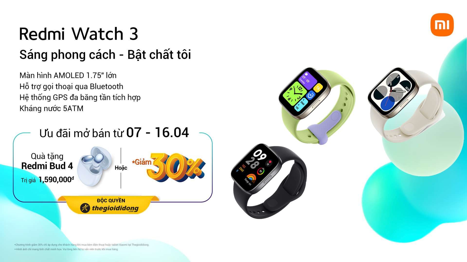 Xiaomi ra mắt đồng hồ thông minh Redmi Watch 3 Xiaomi ra mắt đồng hồ thông minh Redmi Watch 3