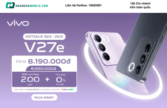 Hoàng Hà Mobile mở bán vivo V27e giảm gần 1 triệu đồng