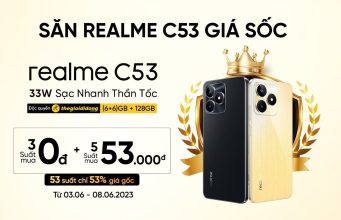 Realme C53 ra mắt đầu tháng 6 với ưu đãi độc quyền trên Thế Giới Di Động