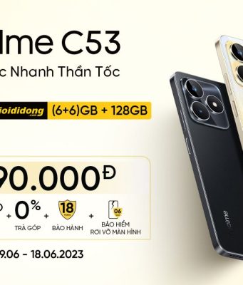 Realme C53 vào top smartphone bán chạy nhất tại Thế Giới Di Động