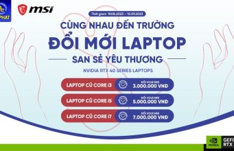 MSI kết hợp cùng nhãn hàng NVIDIA và An Phát Computer tổ chức chương trình “Cùng nhau đến trường – Đổi mới Laptop – San sẻ yêu thương”.