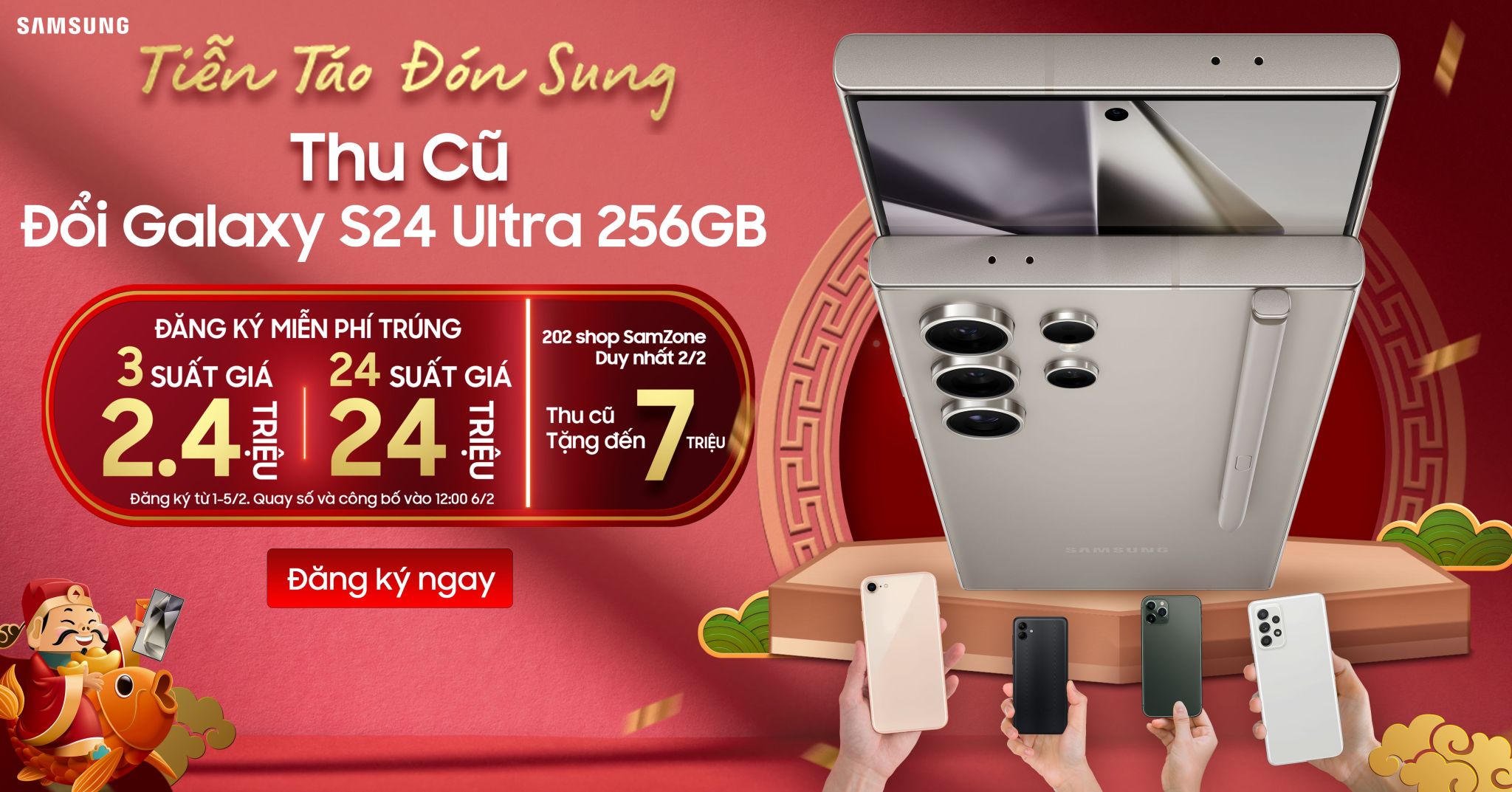 Sắm Tết cùng SamZone: Tiễn Táo đón Sung nhận ngay đặc quyền khi lên đời Galaxy S24 Series 229026-samzone-tien-tao-dac-galaxy-s24-series