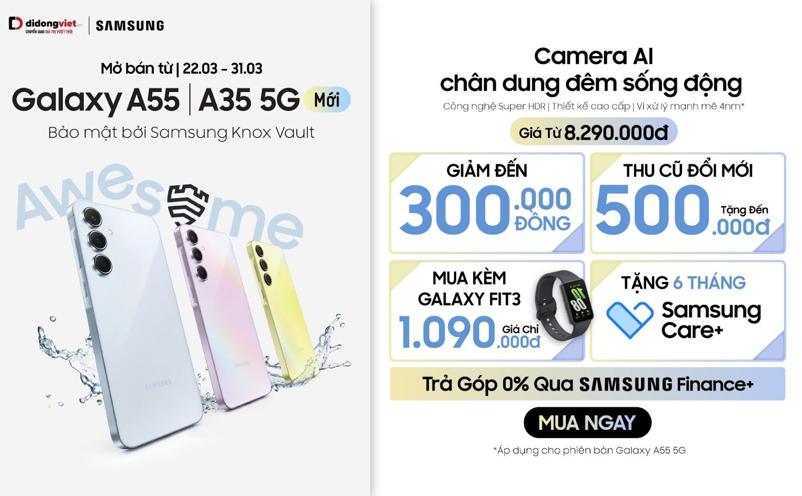Samsung sale lớn đầu năm: Mua 1 tặng 1, nhiều điện thoại giảm đến 50% Samsung sale lớn đầu năm: Mua 1 tặng 1, nhiều điện thoại giảm đến 50%
