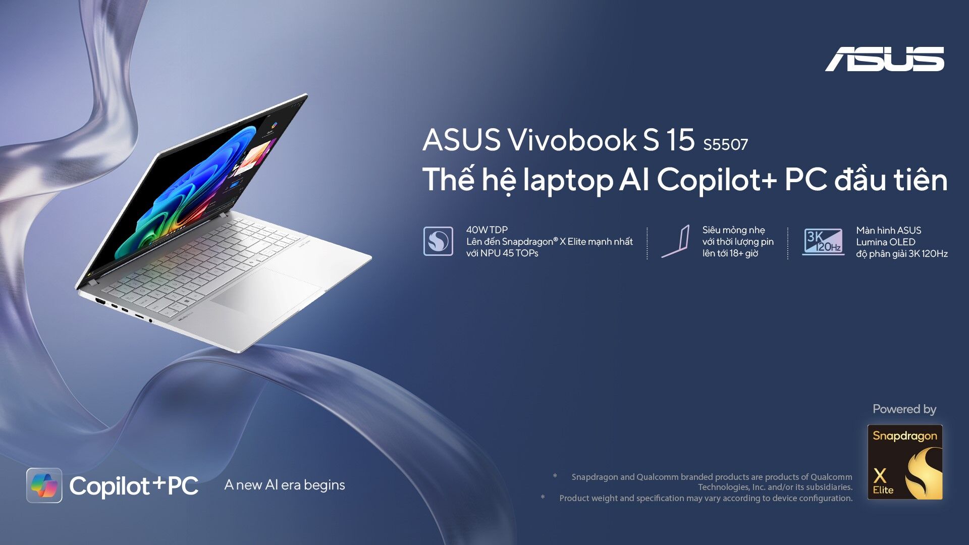 ASUS Việt Nam chính thức mở bán Vivobook S 15 – thế hệ laptop AI Copilot+ PC đầu tiên ASUS Việt Nam chính thức mở bán Vivobook S 15 – thế hệ laptop AI Copilot+ PC đầu tiên