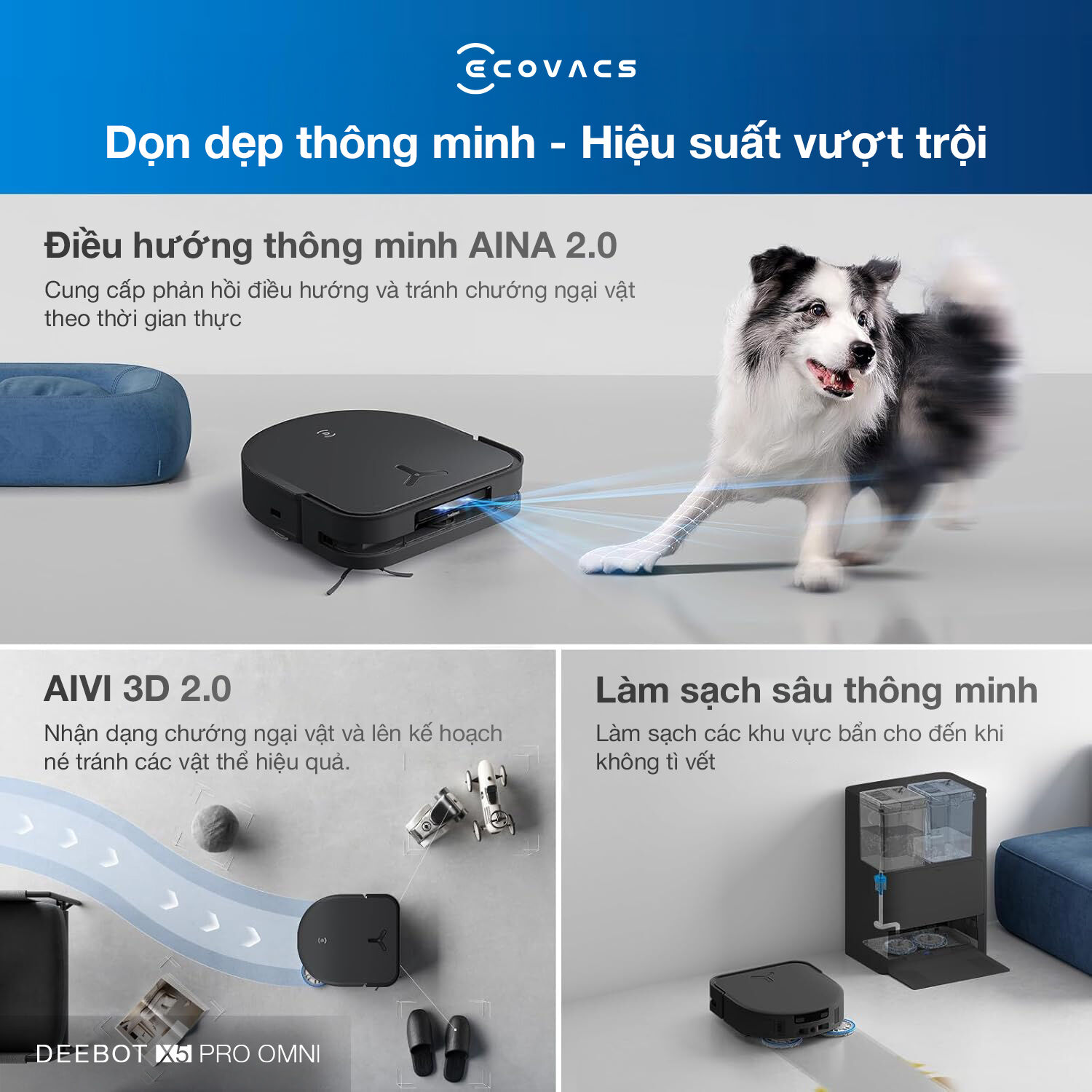 ECOVACS định hình lại việc làm sạch với DEEBOT X5 PRO OMNI ECOVACS định hình lại việc làm sạch với DEEBOT X5 PRO OMNI