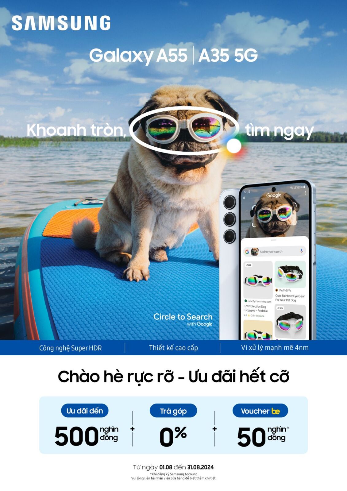 Galaxy A35 5G & A55 5G đã có tính năng 'Khoanh tròn để tìm kiếm' Samsung bổ sung tính năng “Khoanh tròn để tìm kiếm” cho Galaxy A35 5G và Galaxy A55 5G