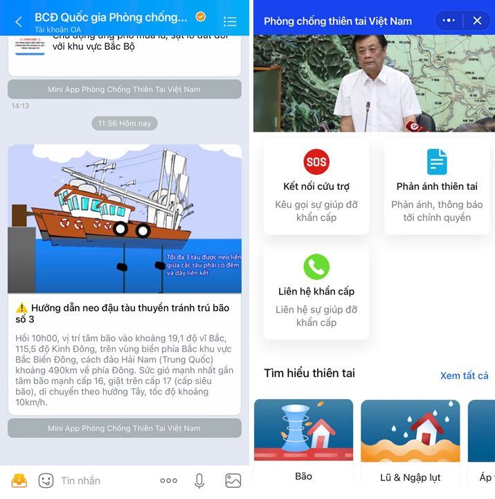 Hơn 9,3 triệu người nhận tin nhắn phòng chống siêu bão Yagi qua Zalo Hơn 9,3 triệu người nhận tin nhắn phòng chống siêu bão Yagi qua Zalo