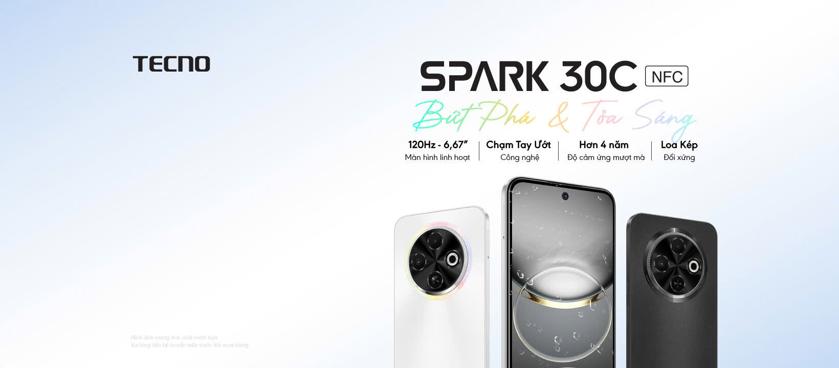 TECNO SPARK 30C: Giá chưa đến 3 triệu, màn hình 120Hz, loa kép, cảm ứng mượt 4 năm TECNO SPARK 30C: Giá chưa đến 3 triệu, màn hình 120hz, loa kép, cảm ứng mượt 4 năm