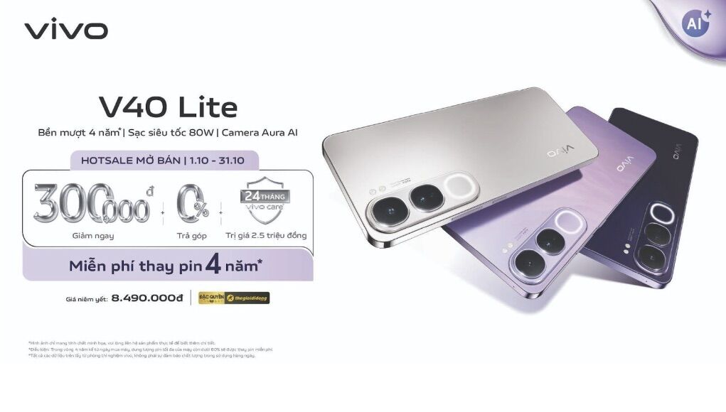 Chương trình ưu đãi mở bán vivo V40 Lite