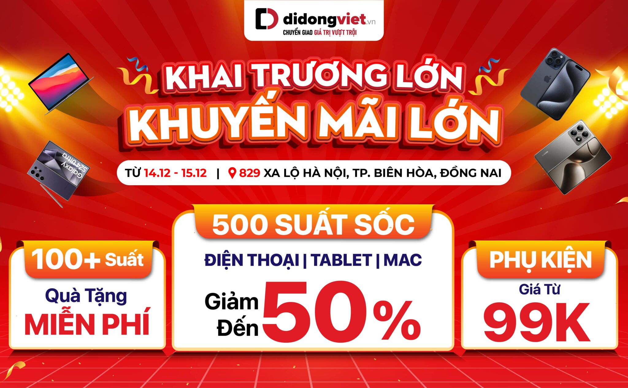 Di Động Việt khai trương cửa hàng tiếp theo tại TP. Biên Hoà, hàng trăm phần quà giá trị, loa, tai nghe miễn phí, điện thoại giảm nửa giá Di Động Việt khai trương cửa hàng tiếp theo tại TP. Biên Hoà, hàng trăm phần quà giá trị, loa, tai nghe miễn phí, điện thoại giảm nửa giá