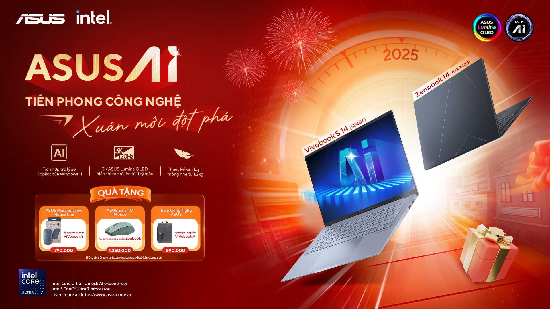 Nâng cấp laptop AI, đón năm mới rực rỡ cùng chương trình “ASUS AI – Tiên phong công nghệ, xuân mới đột phá” Nâng cấp laptop AI, đón năm mới rực rỡ cùng chương trình “ASUS AI – Tiên phong công nghệ, xuân mới đột phá”