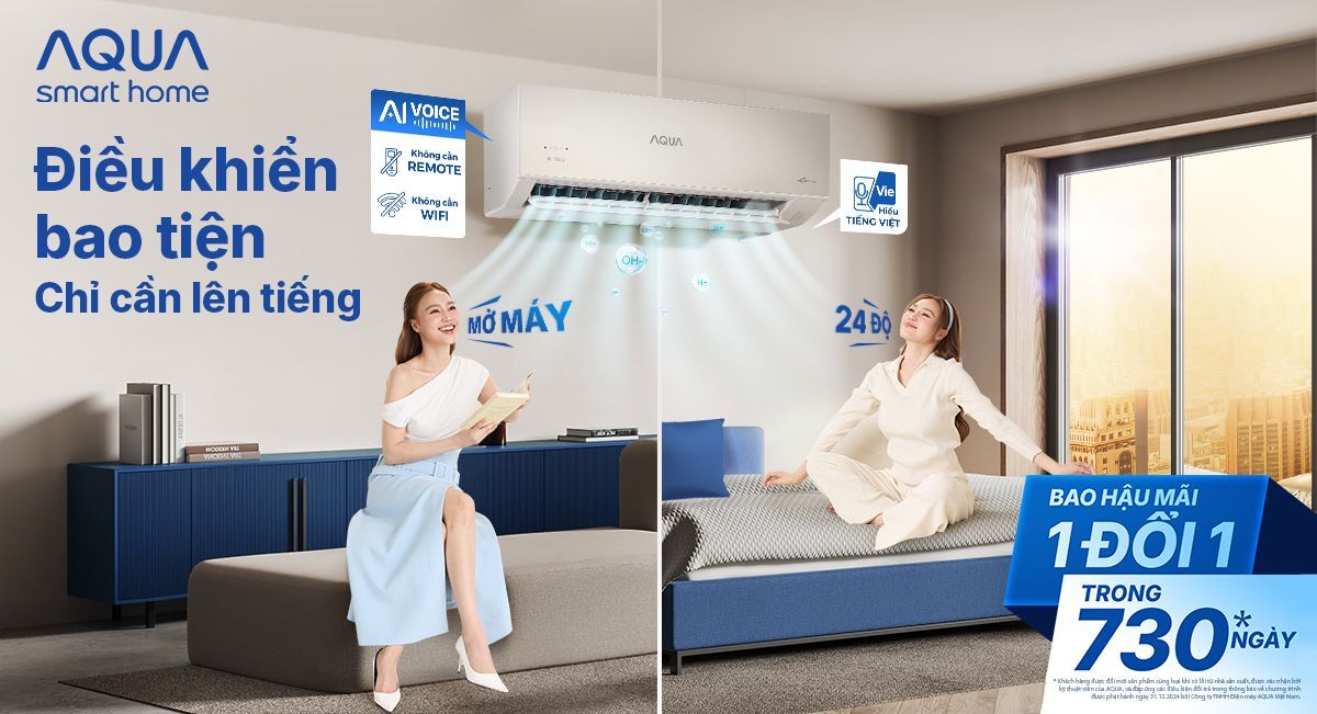 Điều hòa AQUA dẫn đầu thị trường Điều hòa AQUA dẫn đầu thị trường, với chính sách bảo hành 1 đổi 1 trong 730 ngày và nhiều chương trình khuyến mãi hè hấp dẫn