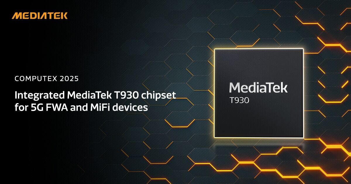 MediaTek ra mắt chipset T930 cho thiết bị 5G FWA và Mi-Fi MediaTek T930 nâng cao các ứng dụng băng thông rộng di động FWA với modem 5G-Advanced R18 và các công nghệ AI