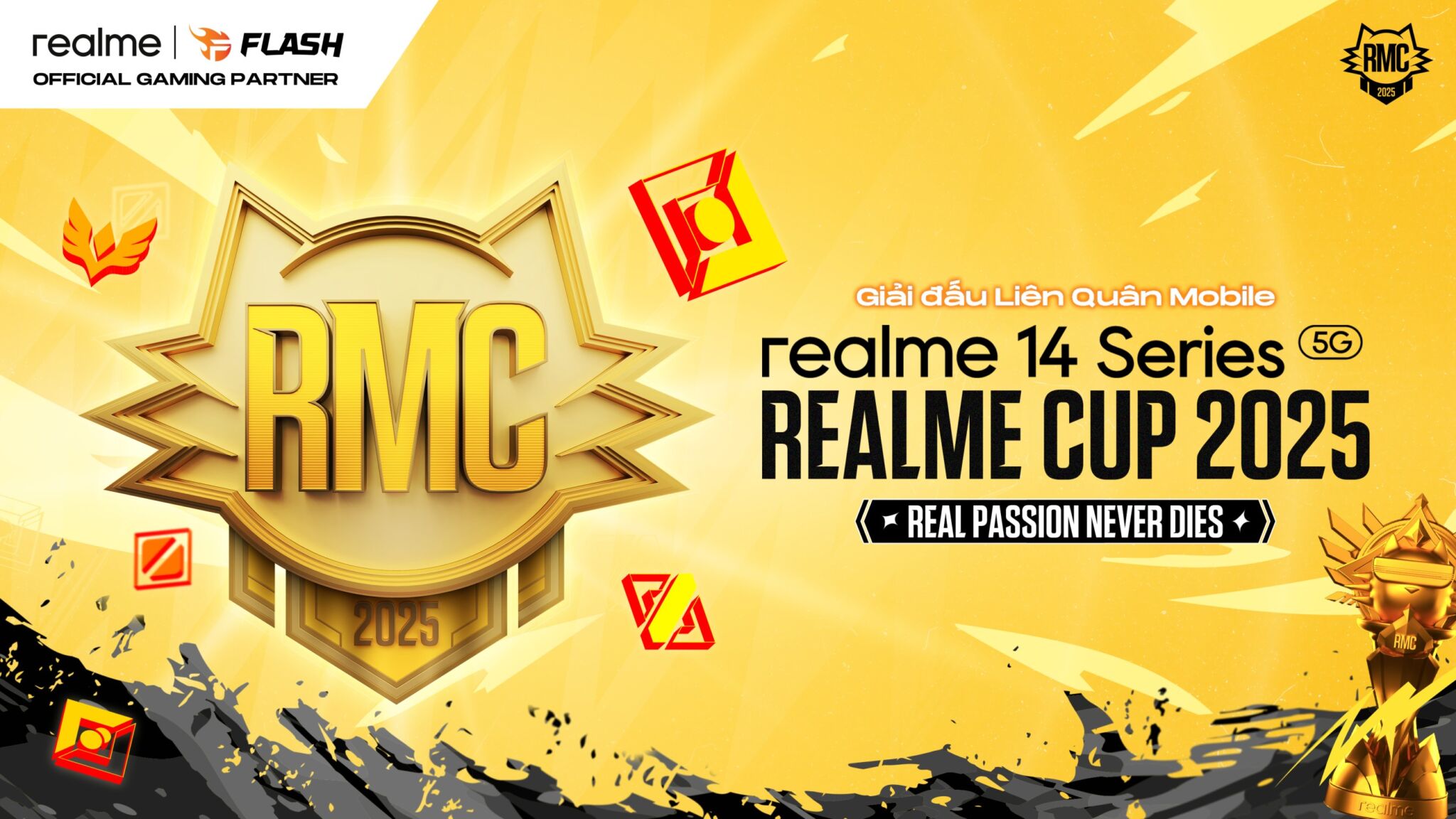 Giải đấu realme Cup dành cho cộng đồng đam mê Esports, tổng giải thưởng lên đến 50 triệu đồng realme khuấy động mùa hè với giải đấu realme Cup dành cho cộng đồng đam mê Esports, quy tụ 64 đội tuyển tranh tài với tổng giải thưởng lên đến 50 triệu đồng