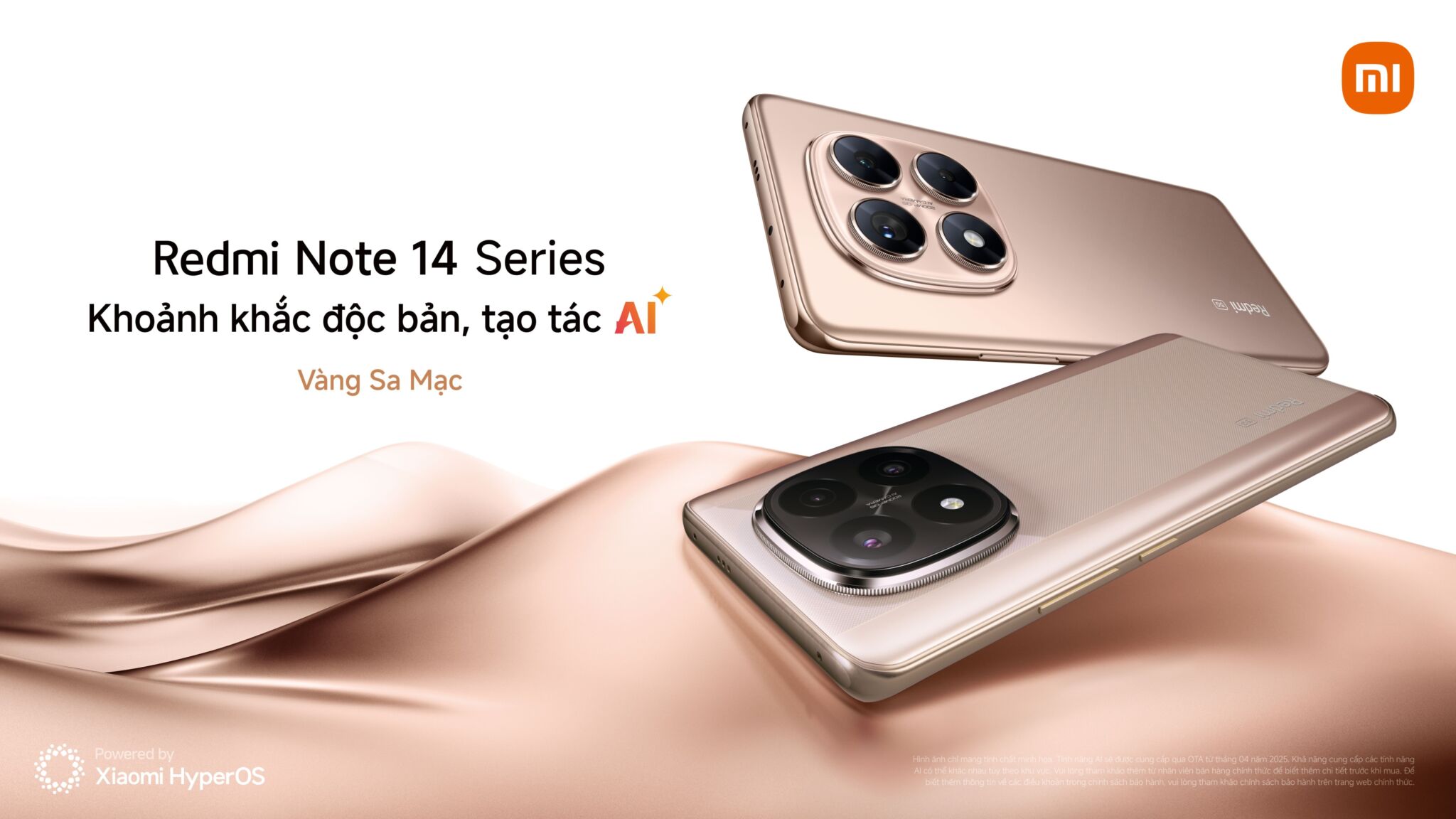 Redmi Note 14 Series chào đón phiên bản màu Vàng Sa Mạc, tiếp tục củng cố vị thế ở phân khúc tầm trung Redmi Note 14 Series chào đón phiên bản màu Vàng Sa Mạc, tiếp tục củng cố vị thế ở phân khúc tầm trung