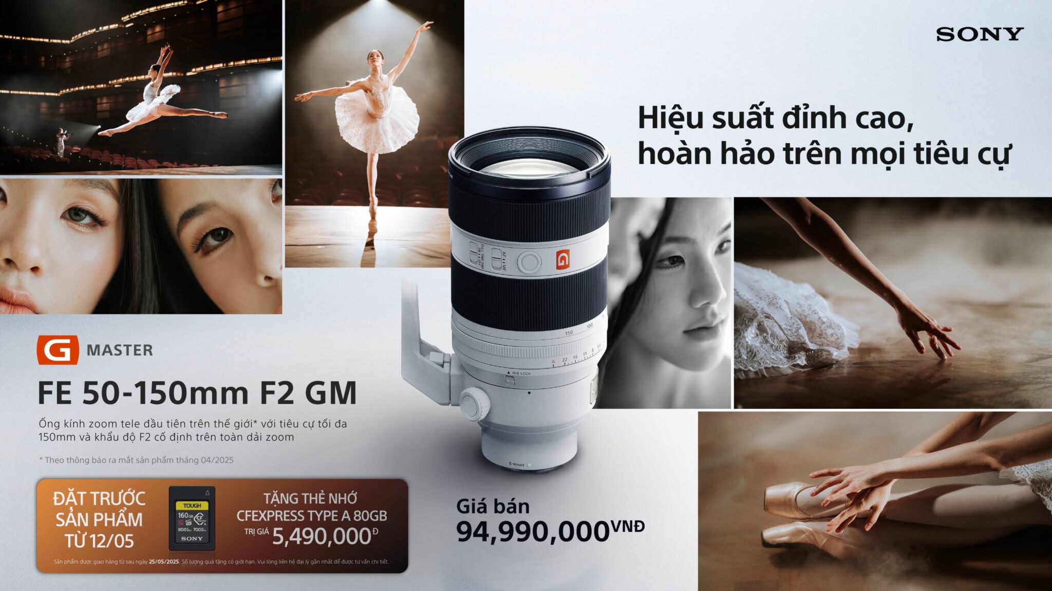 Sony FE 50-150mm F2 GM: Ống kính zoom tele F2 đầu tiên dành cho nhiếp ảnh và quay phim chuyên nghiệp Sony ra mắt FE 50-150mm F2 GM: Ống kính zoom tele f2 đầu tiên trên thế giới, dành cho nhiếp ảnh và quay phim chuyên nghiệp