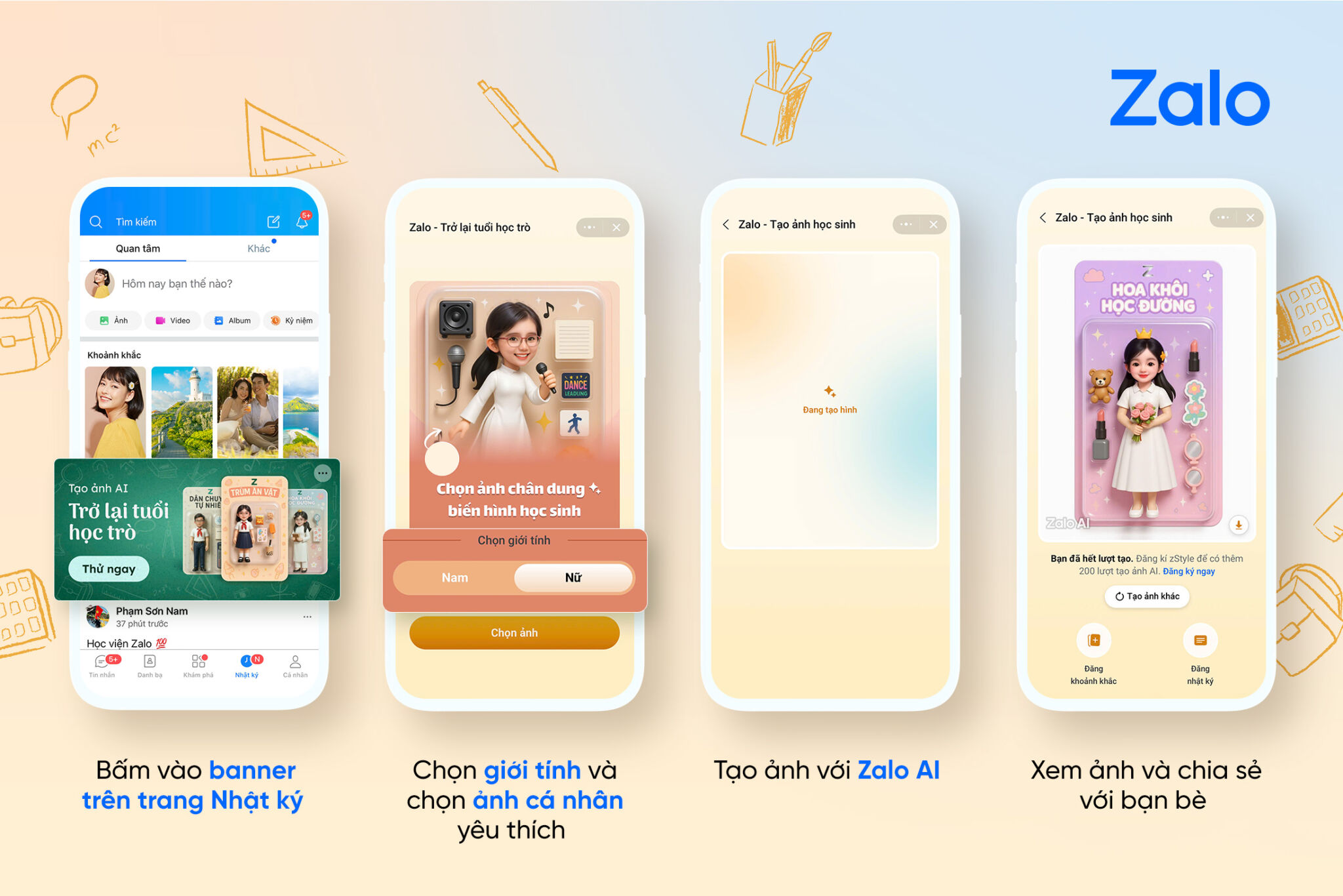 Zalo đưa 78 triệu người dùng “trở lại tuổi thơ” với bộ hình AI độc đáo trí tuệ nhân tạo đưa 78 triệu người dùng Zalo “trở lại tuổi thơ” với bộ hình AI độc đáo