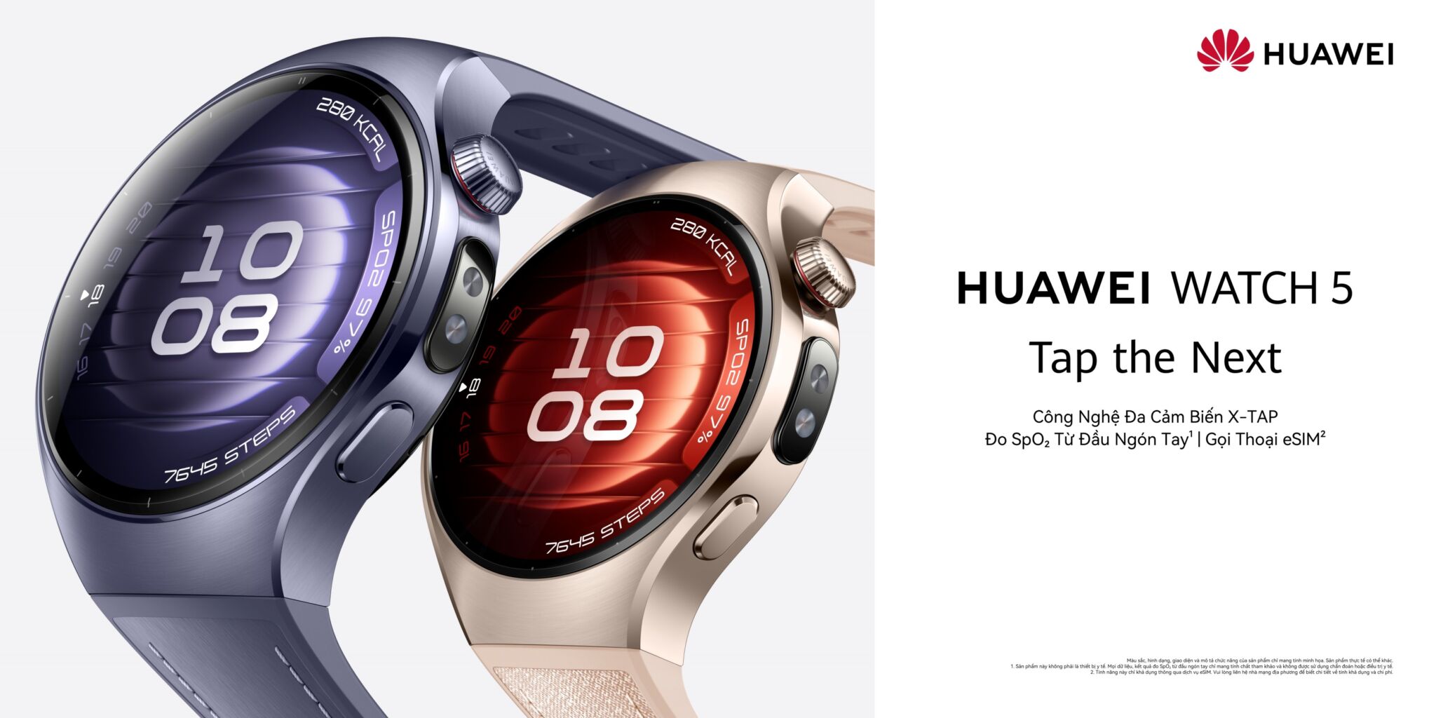Huawei mở ra kỷ nguyên mới của thiết bị đeo thông minh với HUAWEI WATCH 5 và công nghệ đa cảm biến X-TAP 