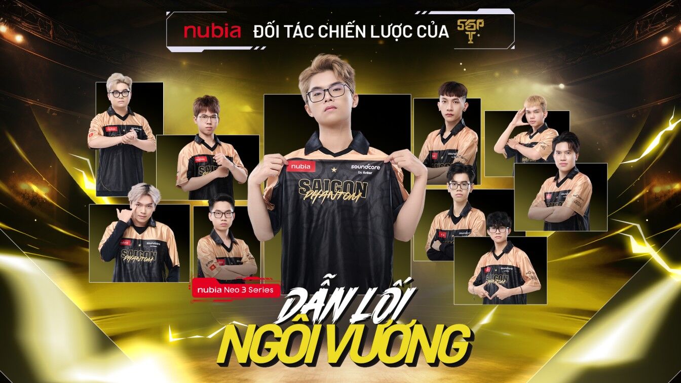 nubia thiết lập hợp tác chiến lược cùng Saigon Phantom nubia chính thức hợp tác Saigon Phantom: Cùng NEO 3 GT 5G dẫn lối ngôi vương cho game thủ eSports