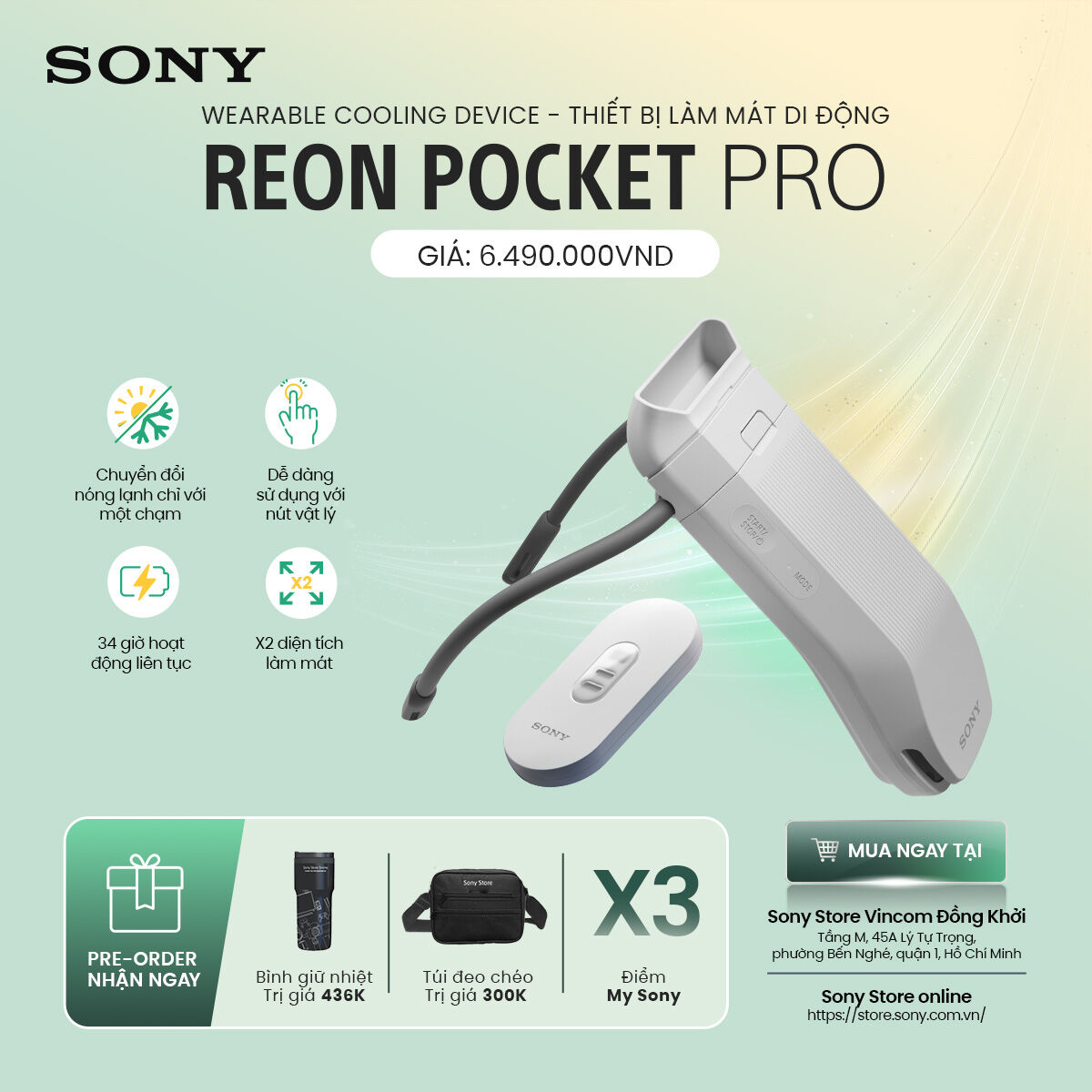 Sony ra mắt REON POCKET PRO với khả năng làm mát và sưởi ấm vượt trội Sony ra mắt REON POCKET PRO: Thiết bị đeo thông minh với khả năng làm mát và sưởi ấm vượt trội
