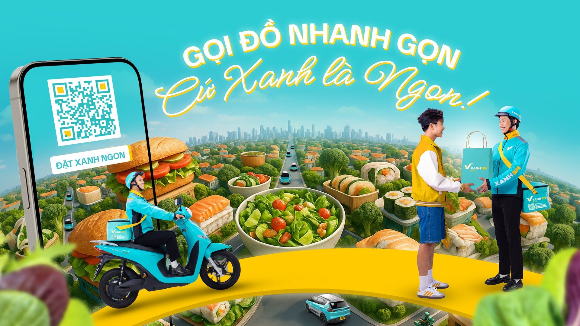 Ra mắt dịch vụ giao đồ ăn - Xanh SM Ngon Ra mắt dịch vụ giao đồ ăn - Xanh SM ngon
