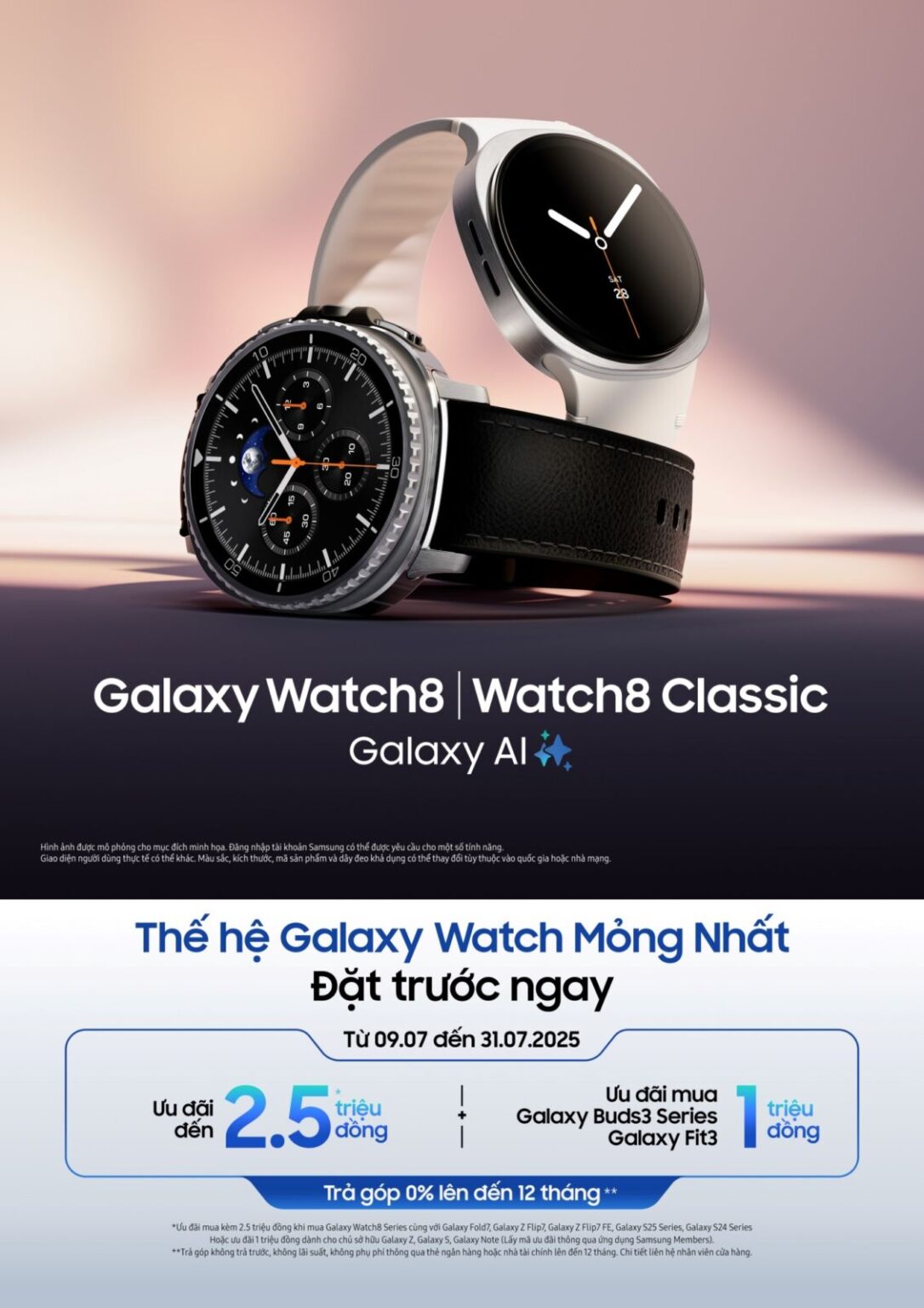 Samsung Galaxy Watch8 Series: Trải nghiệm thoải mái tối ưu, từ giấc ngủ đến luyện tập Samsung Galaxy Watch8 Series: Trải nghiệm thoải mái tối ưu, từ giấc ngủ đến luyện tập