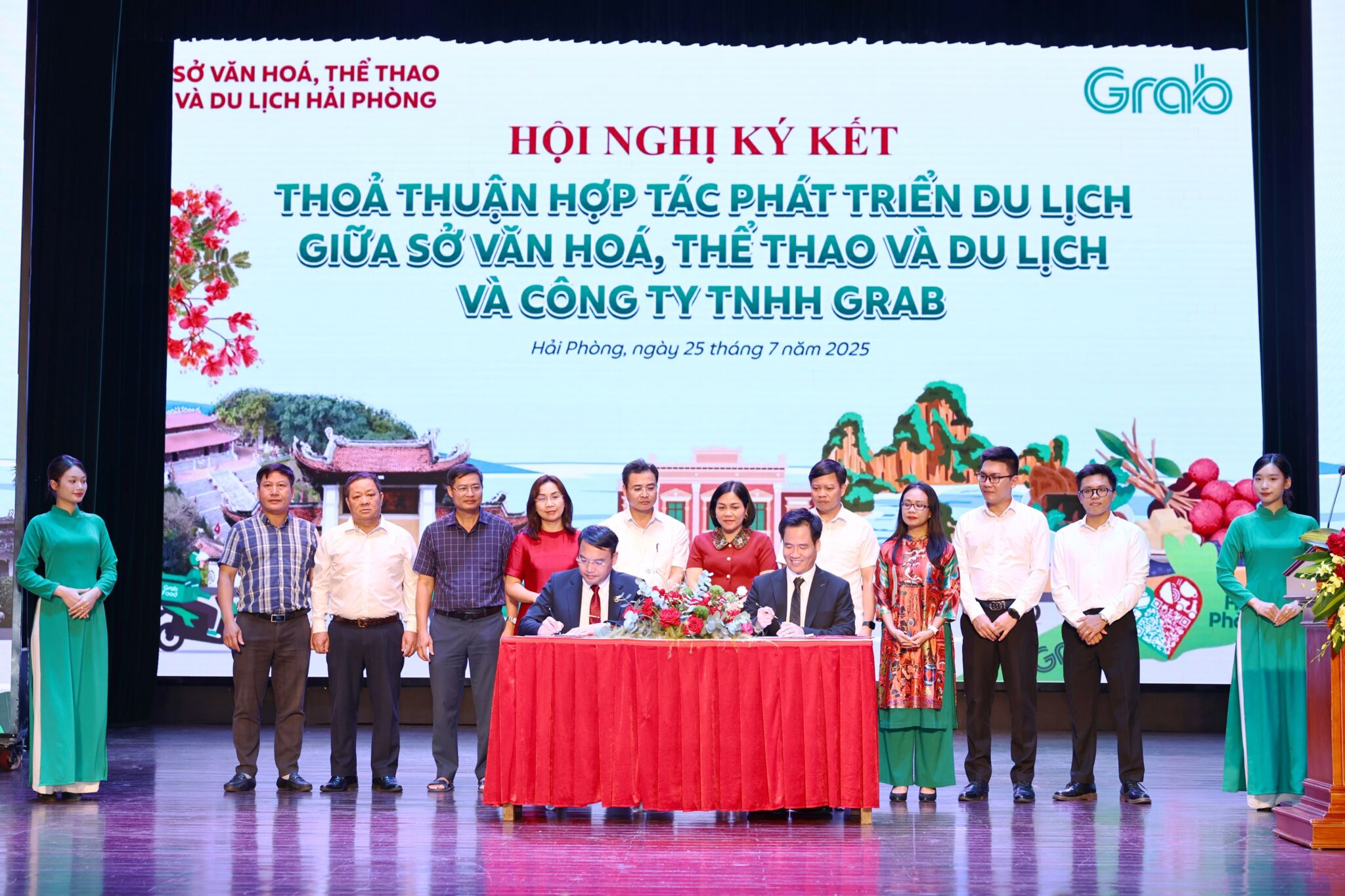 Sở Văn hoá, Thể thao và Du lịch Hải Phòng và Grab Việt Nam ký kết biên bản hợp tác nhằm đẩy mạnh xúc tiến quảng bá du lịch