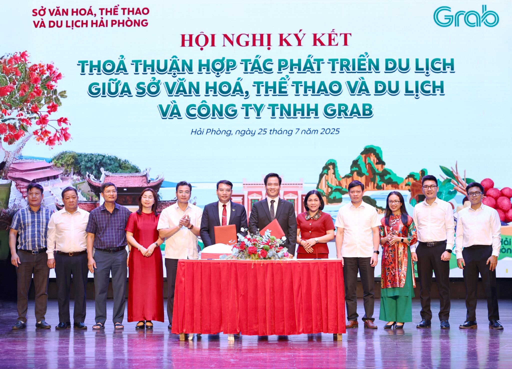 Sở Văn hoá, Thể thao và Du lịch Hải Phòng và Grab Việt Nam ký kết biên bản hợp tác nhằm đẩy mạnh xúc tiến quảng bá du lịch