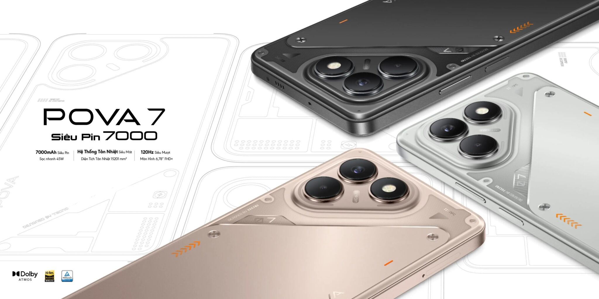 TECNO POVA 7: Siêu Pin 7000mAh, tản nhiệt cực lớn, kháng nước IP64, AI tối ưu hiệu suất dùng ngoài trời TECNO POVA 7: Siêu Pin 7000mAh, tản nhiệt cực lớn, kháng nước IP64, AI tối ưu hiệu suất dùng ngoài trời