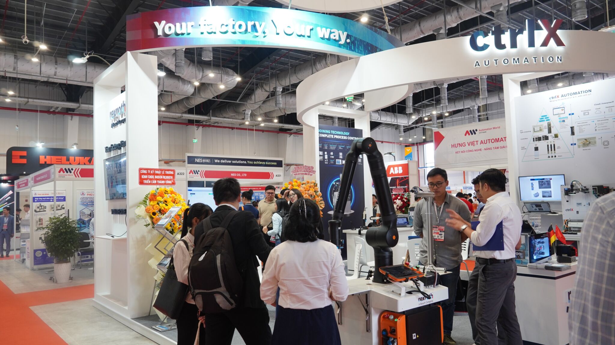 Bosch Rexroth tham gia triển lãm Automation World Vietnam Bosch Rexroth tại Automation World Vietnam: Hiện thực hóa nhà máy thông minh với giải pháp tự động hóa toàn diện