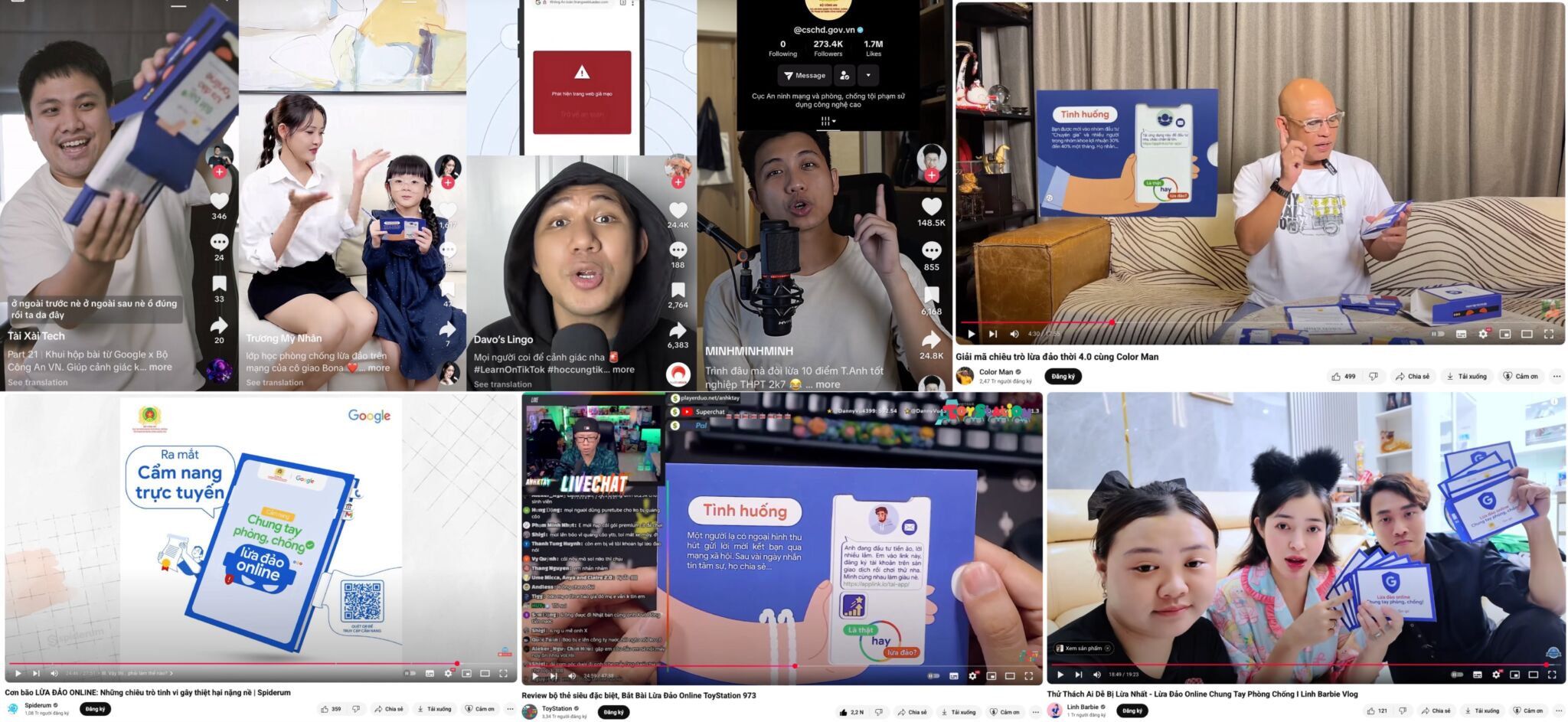 Google và Bộ Công an chia sẻ thành quả chiến dịch an ninh mạng Google và Bộ Công an công bố kết quả bước đầu của chiến dịch tuyên truyền Phòng Chống Lừa Đảo Trực Tuyến nhân ngày ngày an ninh mạng việt nam