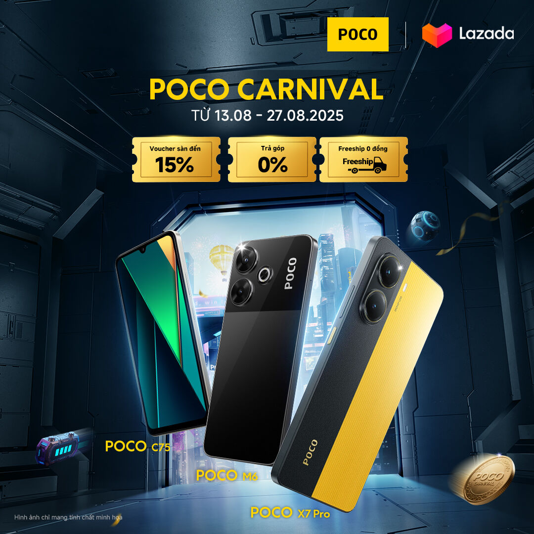 POCO khởi động chiến dịch POCO Carnival 2025 cùng loạt ưu đãi hấp dẫn mừng thương hiệu tròn 7 tuổi POCO khởi động chiến dịch POCO Carnival 2025 cùng loạt ưu đãi hấp dẫn mừng thương hiệu tròn 7 tuổi