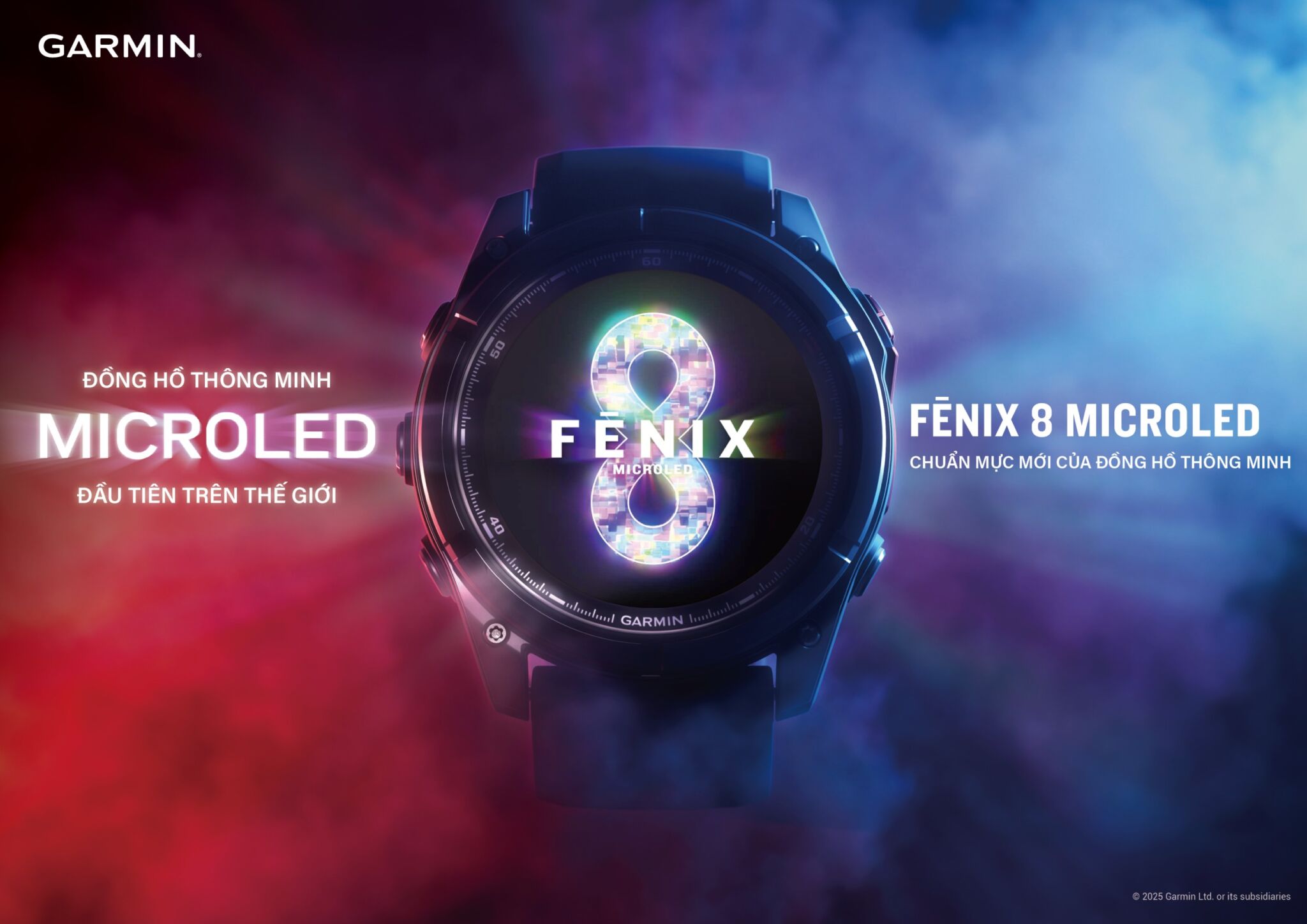Garmin chính thức công bố fenix 8 MicroLED, đánh dấu chuẩn mực hiển thị mới trên thị trường smartwatch