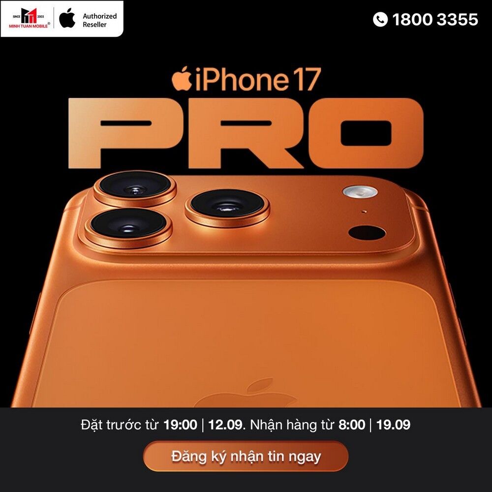 Minh Tuấn Mobile mở đăng ký thông tin thế hệ iPhone 17 và iPhone Air chính hãng Minh Tuấn Mobile mở đăng ký thông tin thế hệ iPhone 17 và iPhone Air chính hãng