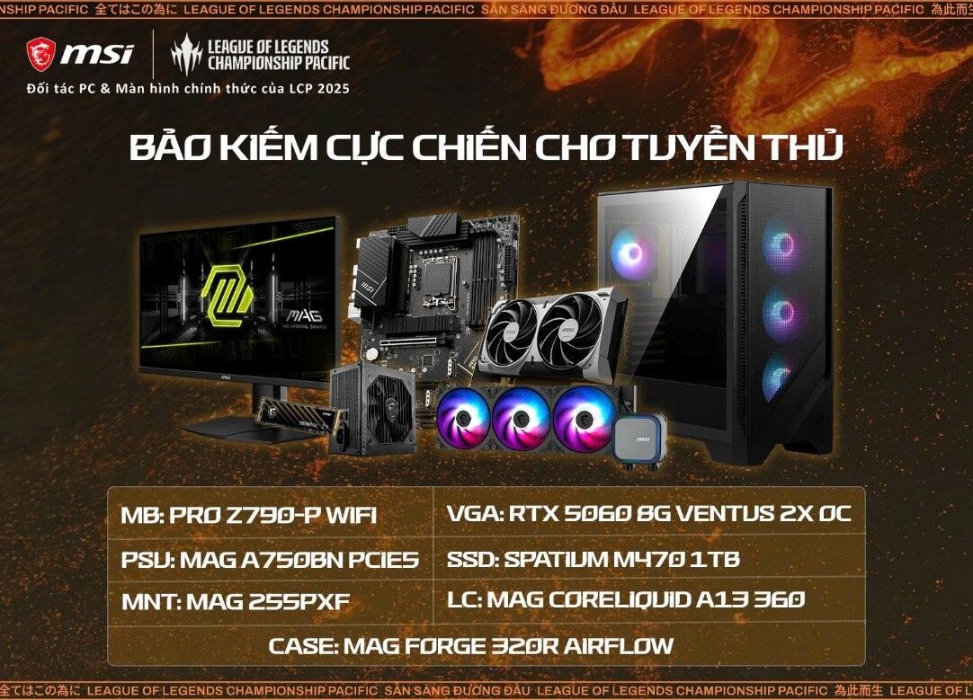 MSI đồng hành cùng eSports Việt Nam tại Tuần lễ Chung kết LCP năm 2025