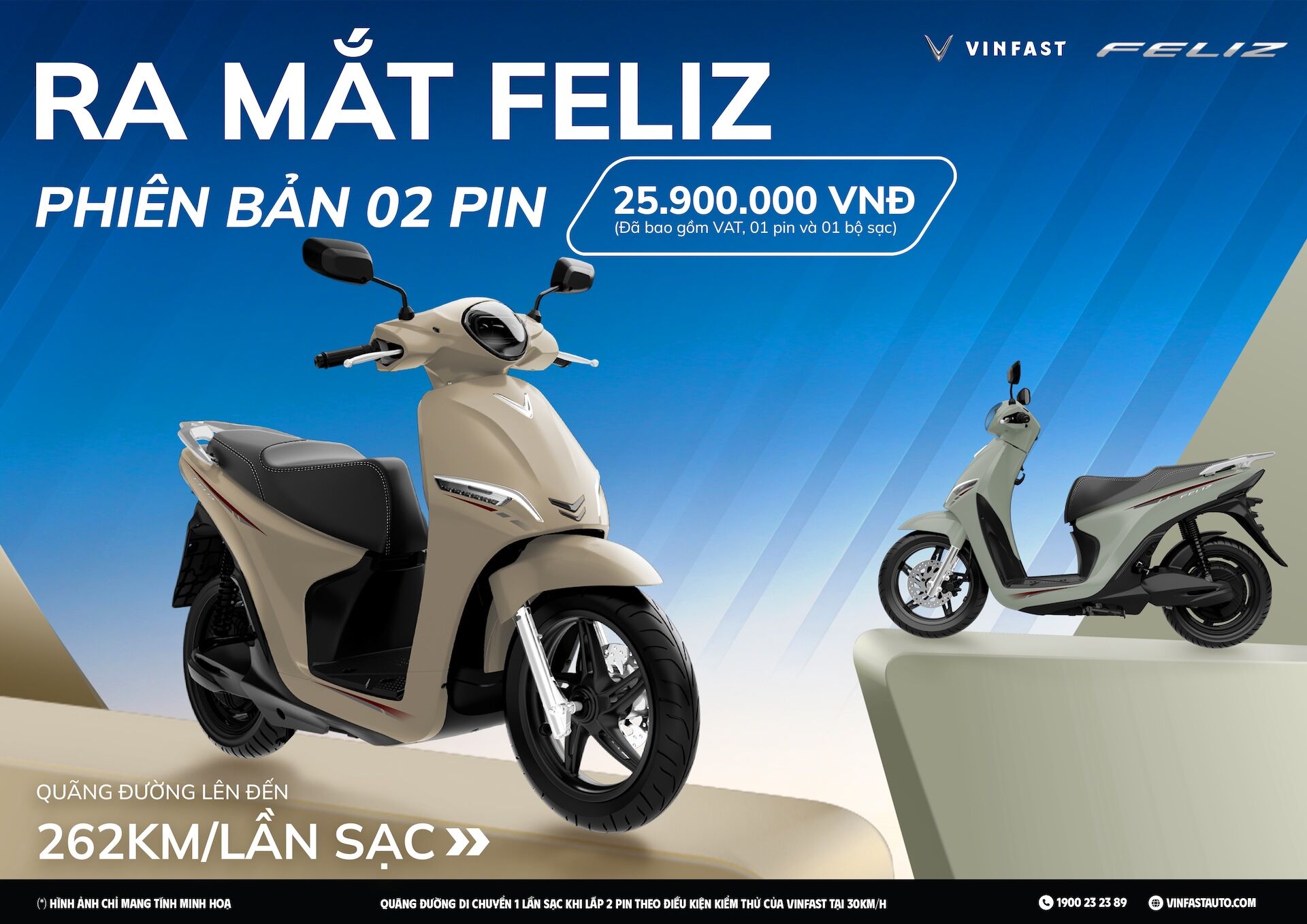 VinFast ra mắt 3 mẫu xe máy điện 2 pin - nâng tầm trải nghiệm di chuyển cho người dùng