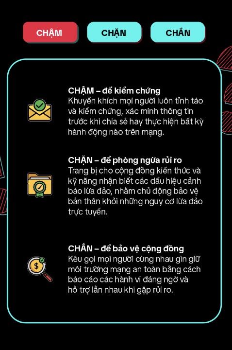 Khởi động Chiến dịch “Chống lừa đảo trực tuyến 2025 – CHẬM MÀ CHẮC” Khởi động Chiến dịch “Chống lừa đảo trực tuyến 2025 – CHẬM MÀ CHẮC”