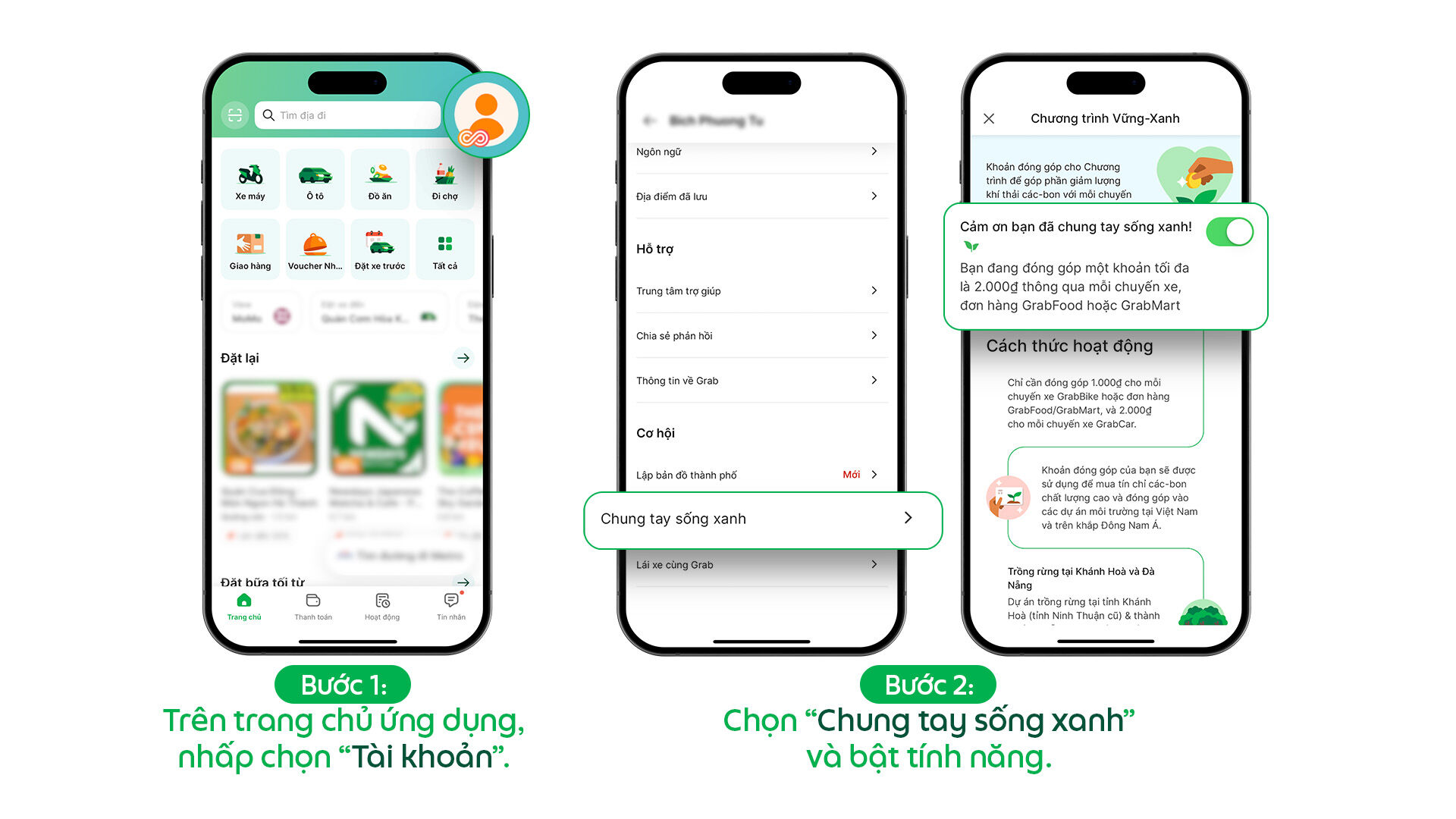 Grab Việt Nam khởi động Chương trình Vững-Xanh nhằm thúc đẩy chuyển đổi xanh và bảo vệ môi trường Grab Việt Nam khởi động Chương trình Vững-Xanh nhằm thúc đẩy chuyển đổi xanh và bảo vệ môi trường