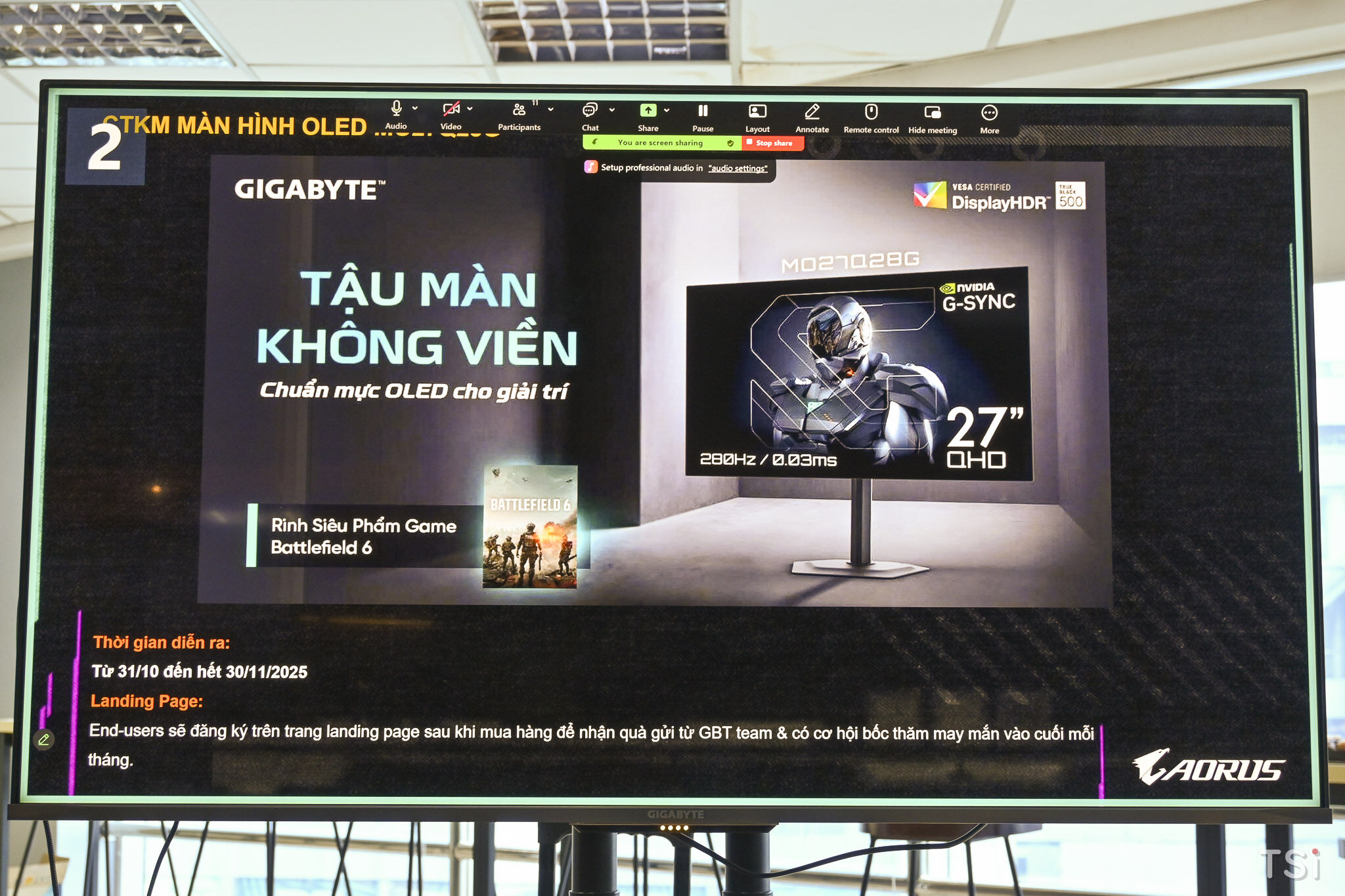 GIGABYTE ra mắt màn hình gaming WOLED MO27Q28G