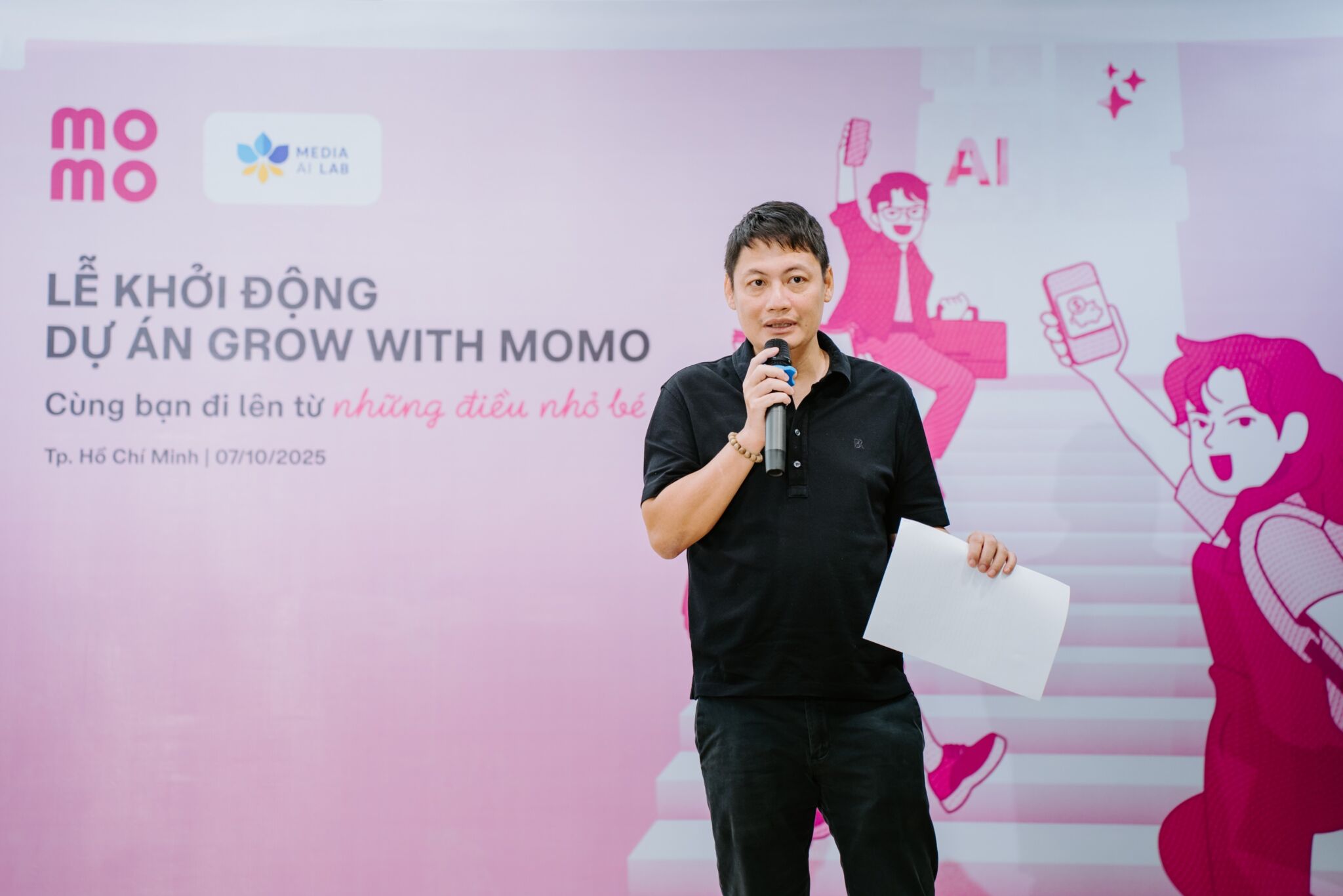 MoMo khởi động dự án “Grow with MoMo” MoMo khởi động dự án “Grow with MoMo” – cùng bạn trẻ bản lĩnh đi lên từ những điều nhỏ bé